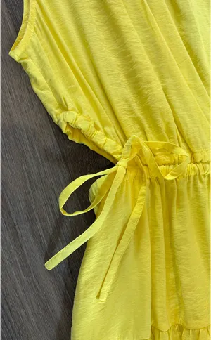 Yellow Gap Dress With Side Cutouts thumbnail 4