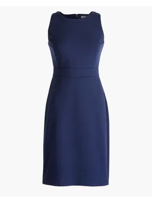 J. by J.Crew Ponte Work Dress Navy Blue Sleeveless Sheath Career Size 4 thumbnail 3