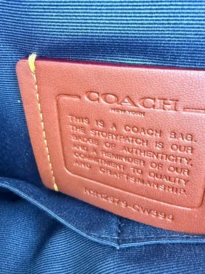 NWT COACH Fiona Zip Tote Bag In Signature Canvas CW396 Blue/Navy thumbnail 7
