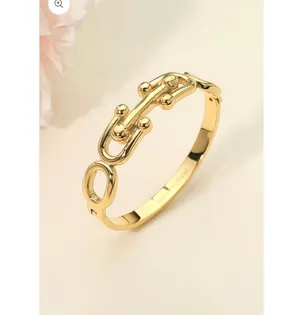 Stainless Steel Bold Link Hinged Bangle Bracelet thumbnail 3