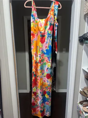 Show Me Your MuMu Lana Maxi Dress in Blue, Orange, Red, Pink, Yellow, Green thumbnail 3