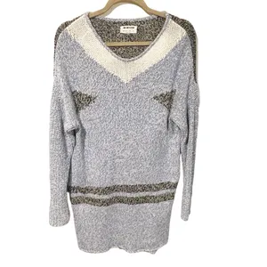One x One Teaspoon Medium Blue Snow Drift Long Sleeve Sweater‎ Dress thumbnail 3