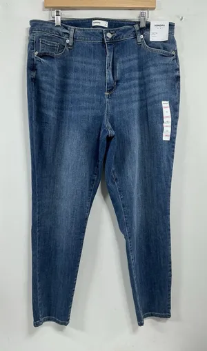 Womans NWT Sonoma Skinny Super Stretch Blue Jeans Size 18 0259/D-5 thumbnail 1