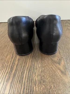 Clarks Black Leather Low Block Heel Marilyn Nora Pumps size 6 thumbnail 5