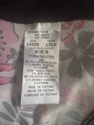 Cherokee V-Neck Scrub Top in Pink, Yellow & Black Floral llama Print thumbnail 12