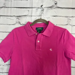 Vintage Lauren Ralph Lauren Classic Pink Polo Shirt Women’s S Preppy Y2K Chic thumbnail 5