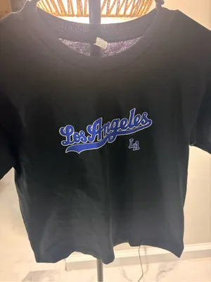Los Angeles Apparel Tee - Black with Blue Script thumbnail 1
