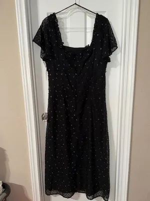 Lulus Black Floral Midi Dress - XL thumbnail 2