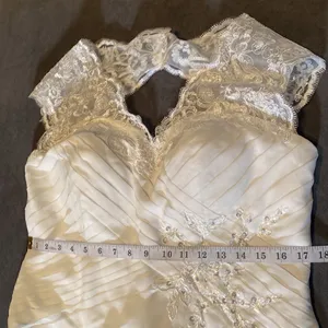 Women’s Chiffon Wedding Dress Corset Back Size 16 NWOT thumbnail 13