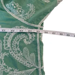 Democracy Green Embroidered Crochet Lace Boho Tunic Top Blouse Size 2X Festival thumbnail 9