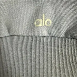 Alo Yoga Interval Microfleece Pullover Hoodie in Blue Moon Size S EUC thumbnail 7