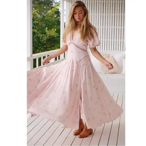 Free People Ethereal Dainty Still In Love Maxi Dress Floral Cottage 10 Medium thumbnail 5