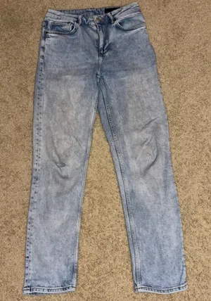 All Saints Imogen High-Rise slim straight Jeans Light Wash Distressed Size‎ 27 thumbnail 1