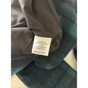 Tuckernuck Blackwatch Plaid Faye Blouse S Top Ruffle Collar Bow Wool Blend thumbnail 3