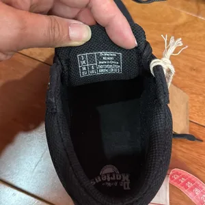 NWOB Dr.‎ Martens Black Canvas Boots with Yellow Stitching size 5 thumbnail 8