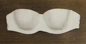DKNY Textured Molded Balconette Bikini Swim Top DIMTS470 White L thumbnail 1