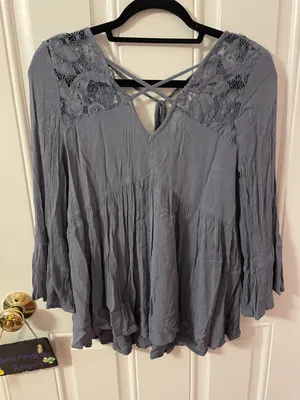 American Eagle Purple Blouse thumbnail 1