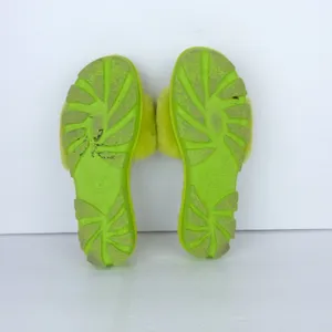 UGG Cozette Slides Womens 8 Electric Lime Sheepskin Fur Slip On Sandals Y2K thumbnail 11