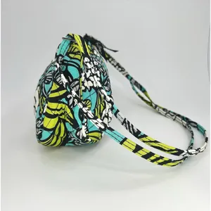 Vera Bradley Blue Floral Quilted Crossbody Bag‎ Small Adjustable Strap Boho thumbnail 2
