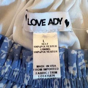 Love Ady NWT Blue Floral Halter Mini Dress Ruffle Hem Summer Sundress Size Large thumbnail 4