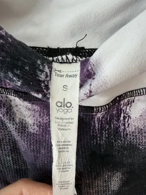 ALO Yoga Purple Black Abstract Tie Dye High Rise Leggings Size S thumbnail 3