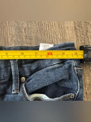 Good American High Rise Skinny Jeans 10 / 30 Dark Wash Stretch Denim Distressed thumbnail 10