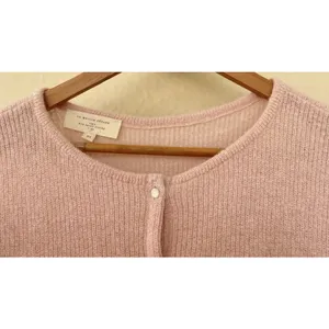 SEZANE Gaspard Mohair Alpaca Cardigan Button Down Rib Sweater XS Pink Coquette thumbnail 6