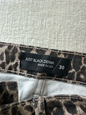 Just Black Denim cheetah jeans thumbnail 2