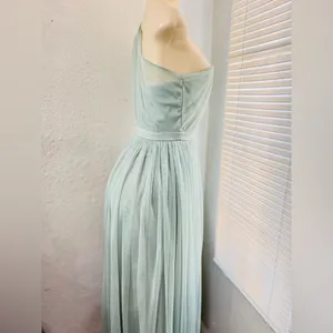 Anaya with love One-Shoulder Maxi dress Tulle Gown in Sage Green Size 4 EUC thumbnail 11