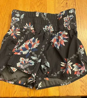 FP Movement by Free People Black Floral Athletic Shorts thumbnail 1