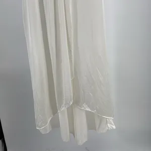 Tessie Cream Lace-Trimmed nightgown lace detail front slit wedding vintage S thumbnail 6