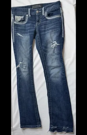 Y2K low rise jeans Blue thumbnail 2