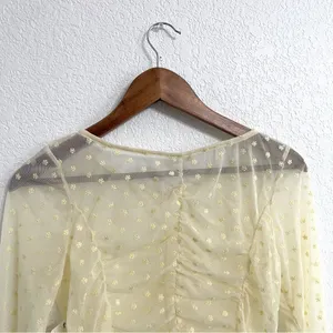 NWOT Free People Womens Top Cream Most Likely Layering Long Sleeve Size Medium thumbnail 5