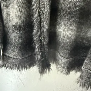 The Limited Scandal Collection Gray Fringe Knit Cardigan Sweater Wool‎ Blend thumbnail 5