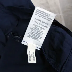 J.Crew Button Front Shirt Dress Womens 18 Navy Blue Cotton Poplin Midi Pockets thumbnail 10
