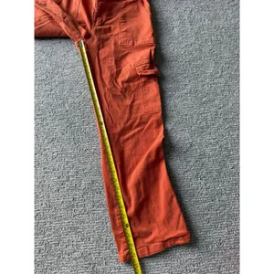 Lepunuo Women Burnt Orange Cargo Pants Straight Leg Stretch Cotton‎ Size S thumbnail 6