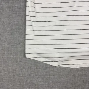 Lululemon Striped Shirt Womens 2 White V-Neck Short Sleeve Pima Cotton Top thumbnail 11