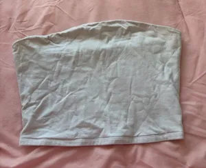 Garage White Strapless Tube Top thumbnail 1