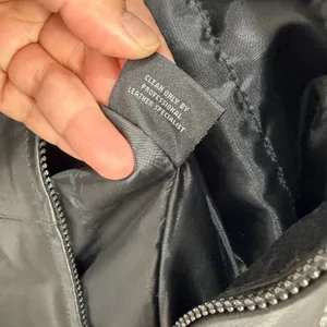 Leather Lambskin Jacket Vtg 90s Mens Large Black‎ Grunge Alt Edgy Trump Marina thumbnail 4
