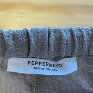 Peppermayo Crinkle Textured Wide Leg Drawstring Pants US 6 EU 38 Gray Earthy thumbnail 7
