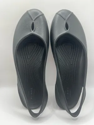 Crocs Black Slingback Flats Comfort Clogs Women’s Size 9 Slip On Casual Work thumbnail 4