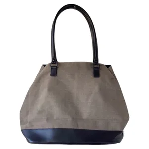 Brown Tweed Style Canvas Tote thumbnail 2