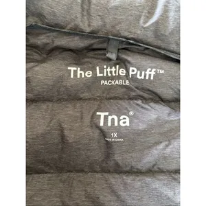 Tna Aritzia The Little Puff Packable Down Puffer Jacket Size 1X Charcoal thumbnail 2
