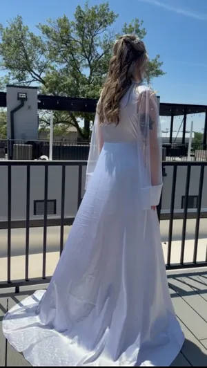 Bridal getting ready robe White Size M thumbnail 1
