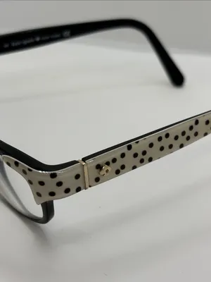 Kate Spade Eyeglasses Frames Only Alease 0X55 135 black white polkadot signature thumbnail 3