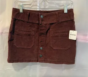 Free People Twenty Five Chocolate Corduroy Mini Skirt Size 25 NWT thumbnail 1