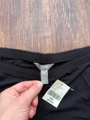 NWT J. Jill Pure Jill Affinity Women’s Black Knit Lounge Pants - Size M Petite thumbnail 3