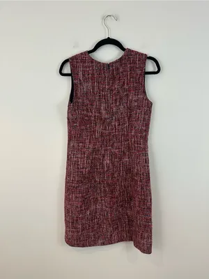 Adam Lippes Collective Red Tweed Sheath Dress Size 6 Women's thumbnail 5