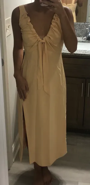 Abercrombie Orange Midi Dress thumbnail 1