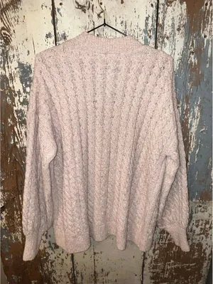 MNG Mango Womens sweater cardigan, size Small, Brilli, pink cozy cottagecore thumbnail 6